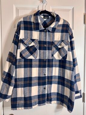EUC. HFX Plaid Flannel Shirt Jacket, XXL,